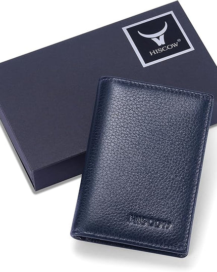 Leather Business Card Case Holder for Men & Women, Italian Calfskin