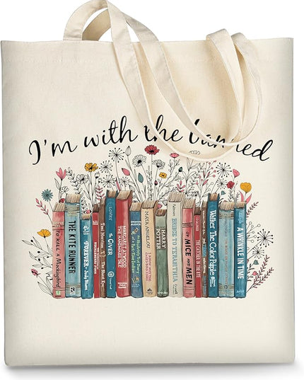 AUSVKAI Canvas Tote Bag Aesthetic for Women, Cute Cloth Cotton Bags for College Shopping Beach Grocery and Trendy Gifts