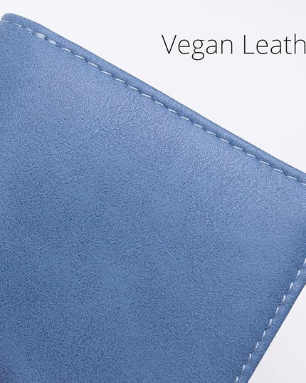 Alldaily Small RFID Wallet for Women Slim Compact Bifold Pocket Ladies Travel Mini Purse (Blue)