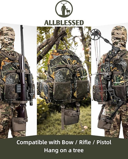 hunting backpack for men Waterproof Camo Hunting Pack gifts for men hunting gear Day Pack-BlessedLeaf-35L