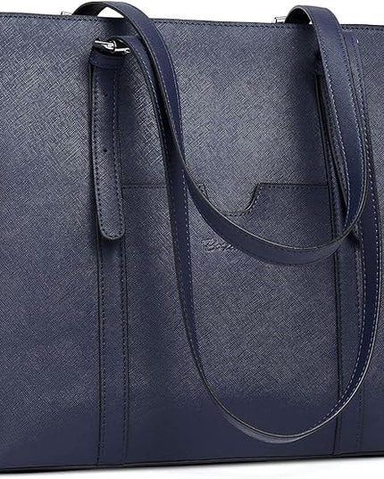 BOSTANTEN Leather Laptop Bag Work Tote for Women Shoulder Handbag Briefcase 15.6 inch Satchel Computer Bag