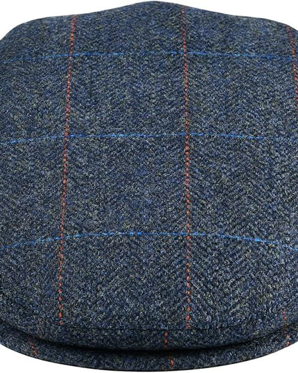 VOBOOM Men's Herringbone Flat Ivy Newsboy Hat Wool Blend Gatsby Cabbie Cap