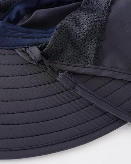 Home Prefer UPF 50+ Mens Wide Brim Fishing Hat with Neck Flap Sun Hat for Men Women Sun Protection Cap