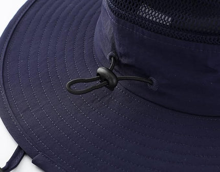 Home Prefer UPF50+ Mens Sun Hat Wide Brim Fishing Hat Womens UV Protection Cap Breathable Mesh Safari Gardening Bucket Hat