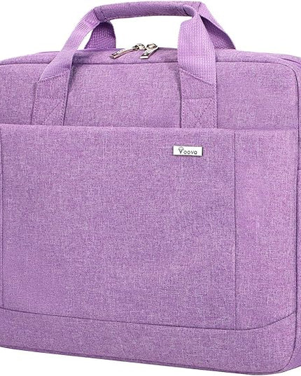 Voova Laptop Bag Case 15 15.6 16 Inch, Computer Sleeve Messenger Bag with Shoulder Strap Expandable Waterproof Business Briefcase for Men Women to Work Travel School, Fit 14-16 Inch Laptop, Lavender