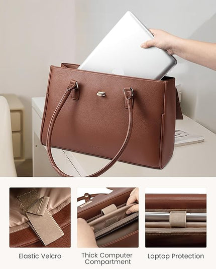 LOVEVOOK Laptop Bag for Women Work Tote Messenger Bag Waterproof Business Office Professional Handbag Shoulder Bag