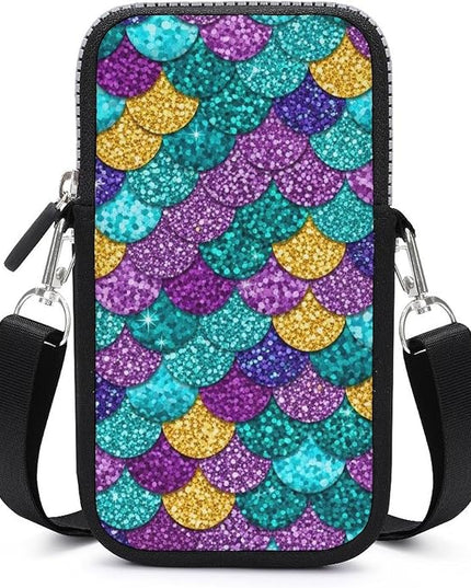 Unisex Small Crossbody Bags, Women Men Portable Adjustable Crossbody Phone Wallet Pouch