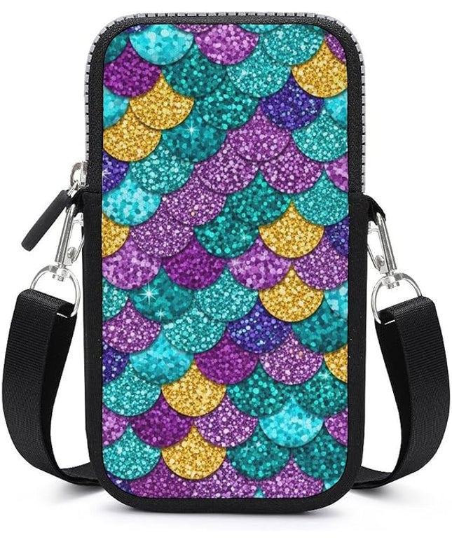 Unisex Small Crossbody Bags, Women Men Portable Adjustable Crossbody Phone Wallet Pouch
