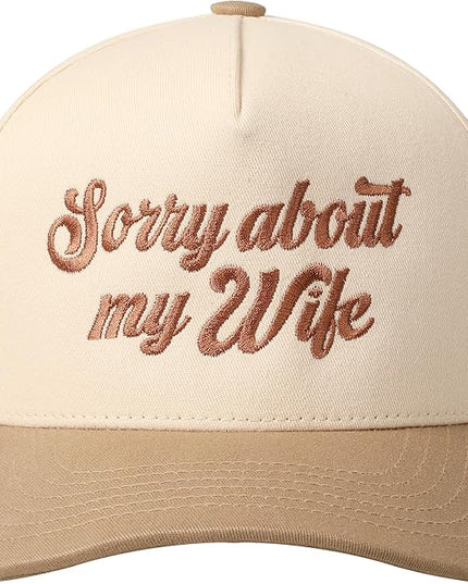 MIRMARU Two-Tone Vintage Canvas Trucker Hats for Men & Women, Adjustable Size Baseball Caps with Trendy Embroidered Design