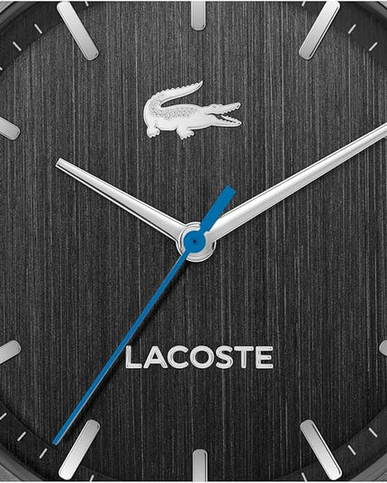 Lacoste Lisbon Men’s Quartz Watch - Three-Hand Sunray Dial with Stick Indexes, Polished Case, Crocodile Logo - Modern, Classic Timepiece - Gift for Him 42mm