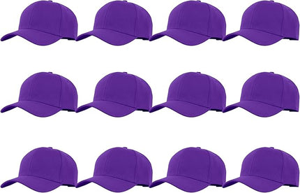 Gelante Plain Blank Baseball Caps Adjustable Back Strap Wholesale LOT 12 PC'S