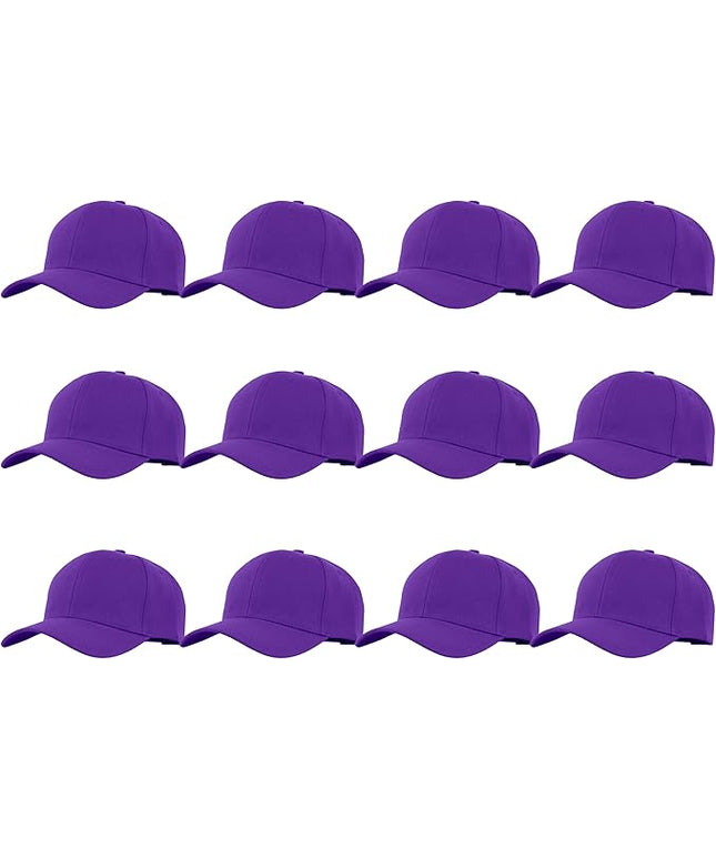 Gelante Plain Blank Baseball Caps Adjustable Back Strap Wholesale LOT 12 PC'S