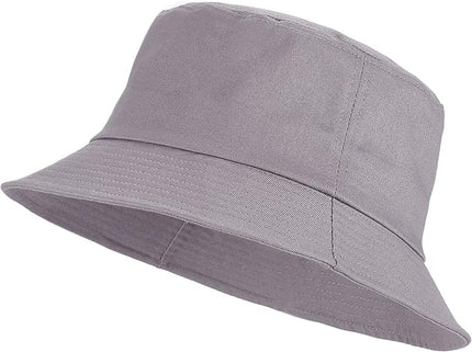 Umeepar Unisex Cotton Packable Bucket Hat Sun Hat Plain Colors for Men Women
