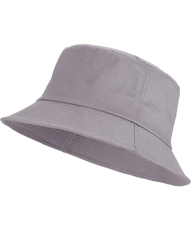 Umeepar Unisex Cotton Packable Bucket Hat Sun Hat Plain Colors for Men Women