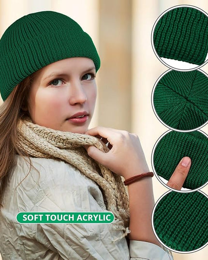 SATINIOR Trawler Beanie Watch Hat Roll-up Edge Skullcap Fisherman Beanie for Women Men