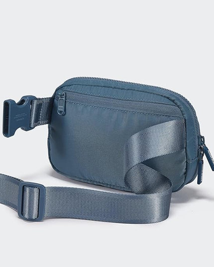 Pander Two Way Zipper Fanny Pack Nylon Everywhere Belt Bag for Women, Water Repellent Waist Packs, Crossbody Bags with Adjustable Strap (Indigo Blue).