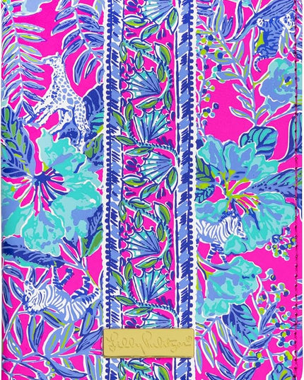 Lilly Pulitzer Vegan Leather Passport Holder, Cute Passport Cover, Travel Wallet with Credit Card Slots, Lil Earned Stripes