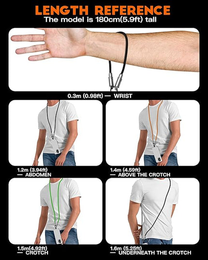chubbycable Crossbody Strap for iPhone 17 Series 240W USB-C Phone Lanyard Charging Cable with Anti-Theft Lock, Wrist/Neck Strap Fast Charge & Data Transfer,Orange,0.98FT