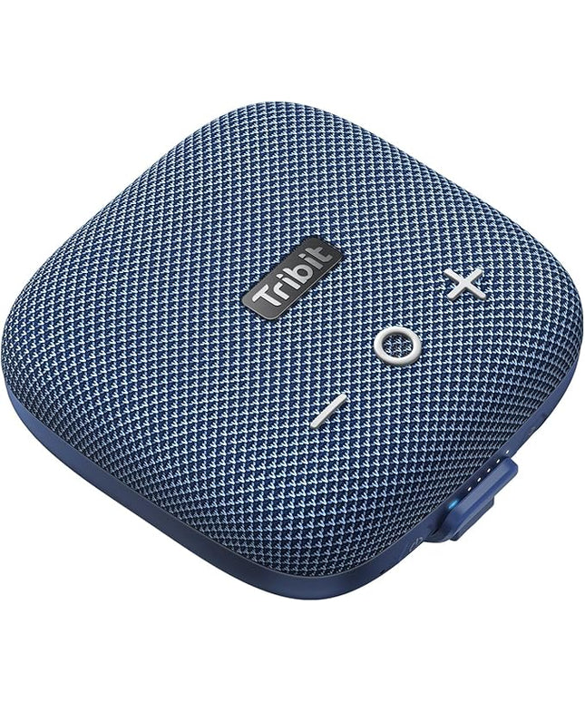 Tribit StormBox Micro 2 Portable Speaker: 90dB Loud Sound Deep Bass IP67 Waterproof Small Speaker Built-in Strap, 12H Playtime for Outdoor Camping Biking, 150ft Range (Pure Blue)