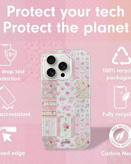 Sonix Protective Phone Case for iPhone 15 Pro Max | Compatible with Magsafe | 10ft Drop Tested | Patchwork Cottage