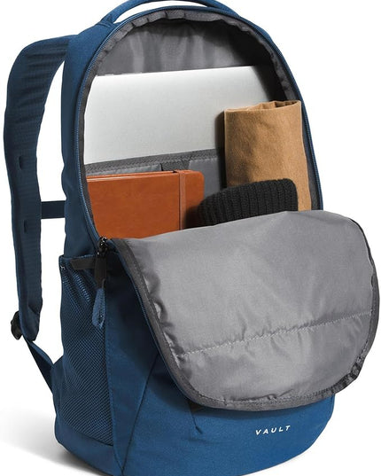 The North Face Vault Everyday Laptop Backpack - Commuter Travel Bag, Water-Repellent Finish, Spacious Compartment, Shady Blue/TNF White-NPF, One Size