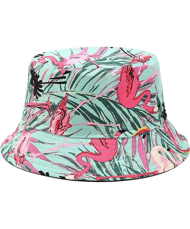 Mashiaoyi Unisex Print Double-Side-Wear Reversible Bucket Hat