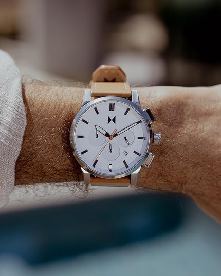 MVMT Chrono II Men’s Chronograph Watch – Ceramic Bracelet, Water Resistant, Minimalist Timepiece, Gift for Him