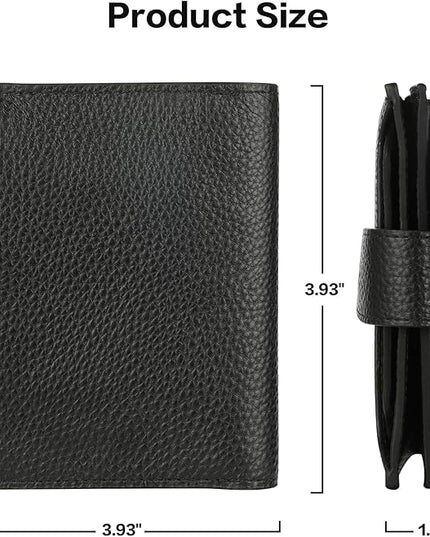 Lavemi Small Compact Women Wallet RFID Blocking Genuine Leather Bifold Purse with ID Windows