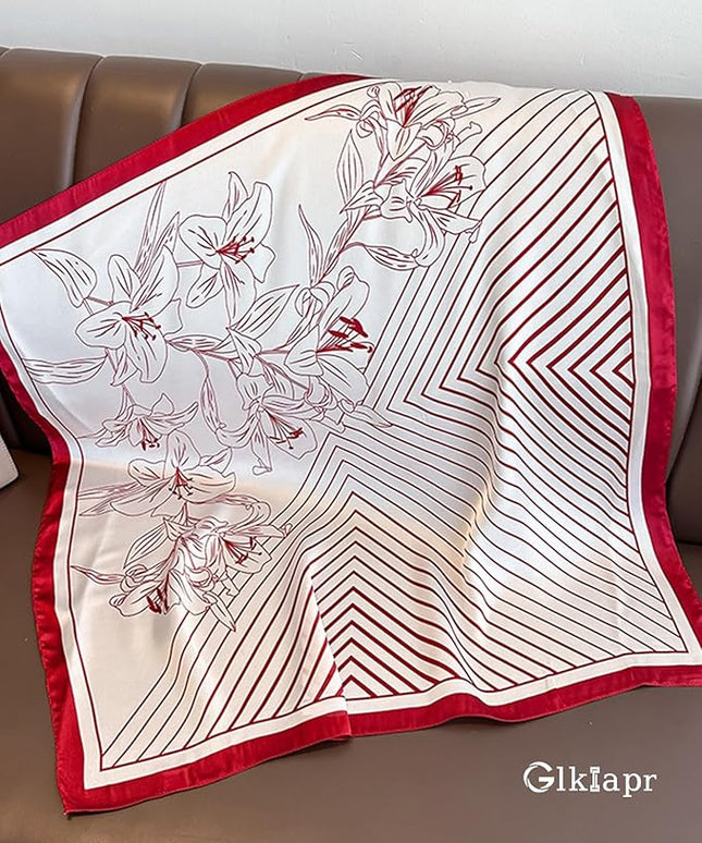 Satin Bandana Headscarf for Women Silky Hair Scarves for Fashion Lightweight