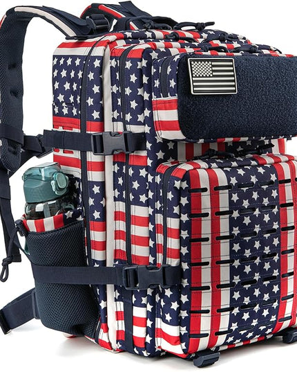 QT&QY 25L/45L Military Tactical Backpack For Men Molle Daypack 3 Day Bug Out Bag Hiking Rucksack With Bottle Holder