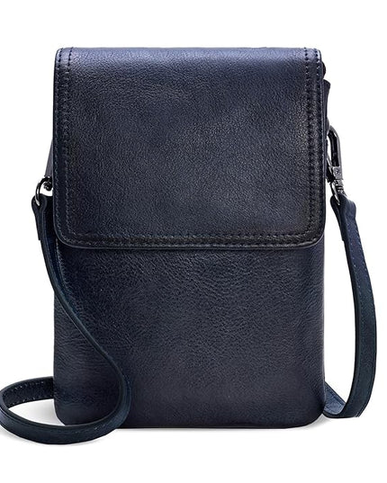 Iswee Leather Crossbody Bags for Women RFID Blocking Cell Phone Purse Small Anti-Theft Zippered with Card slots