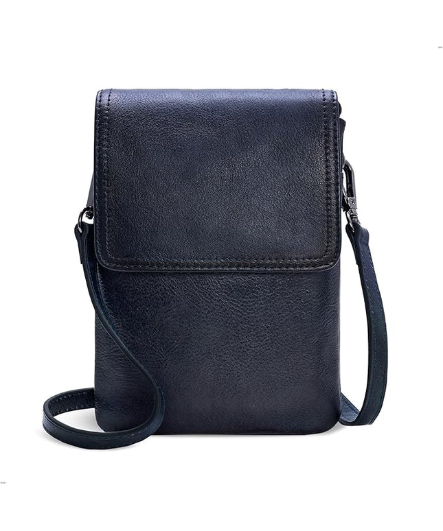 Iswee Leather Crossbody Bags for Women RFID Blocking Cell Phone Purse Small Anti-Theft Zippered with Card slots