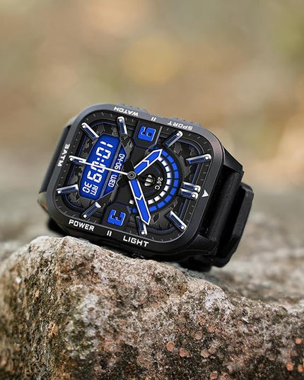 Military Smart Watches for Men (Answer/Make Calls) with Powerful Flashlight 1.96" HD, Outdoor Tactical Smartwatch with Big Battery 880mAh Sport Modes Health Monitor 3ATM for iPhone/Android (Black)