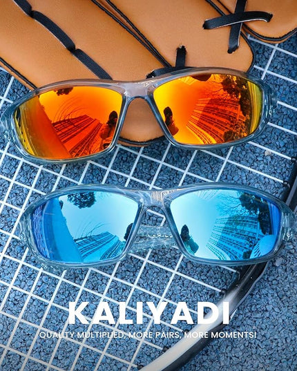 KALIYADI 4 Pack Polarized Sunglasses-Men Sports Sun-glasses: Mens Sunglasses UV Protection for Fishing Driving Cycling