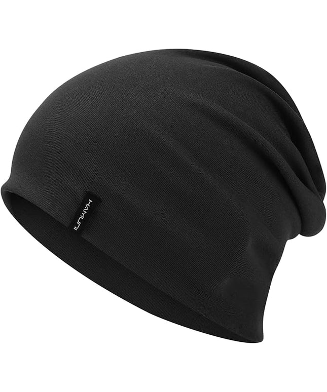 Slouchy Beanie for Women Men Soft Cotton Chemo Hats Double-Layer Warm Beanie Cap for Daily Wear & Transitional Seasons