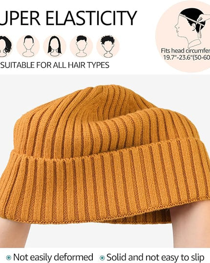HiRui Knit Beanie for Men Women Kids, Winter Hats Warm Classic Daily Skull Caps