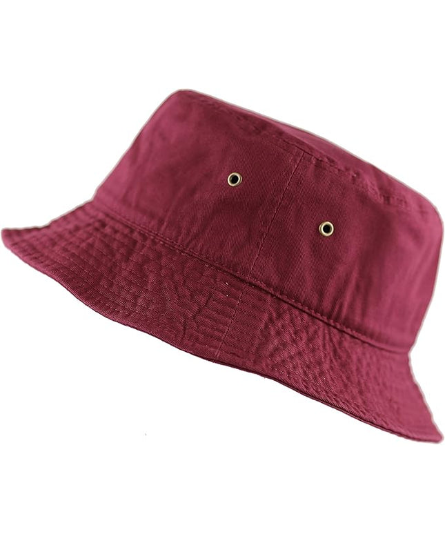 The Hat Depot Bucket Hat - Unisex 100% Cotton & Denim UPF 50 Packable Summer Travel Beach Sun Hat