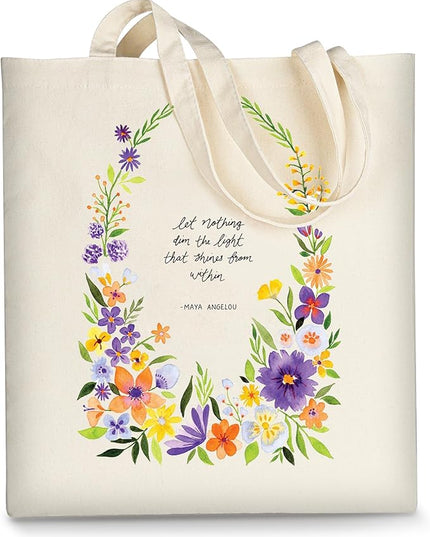 AUSVKAI Canvas Tote Bag for Women, Aesthetic Cute Grocery Grocery Reusable Cotton Gift Bag for Shooping Beach Trendy Gifts