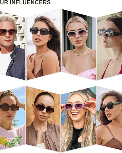 SOJOS Polarized Sunglasses For Women Retro Rectangle Womens Sun Glasses Trendy Narrow Square 90s Shades SJ2232