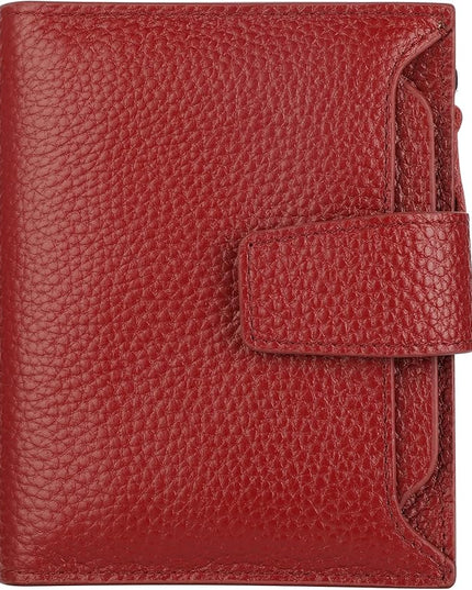 Lavemi Small Compact Women Wallet RFID Blocking Genuine Leather Bifold Purse with ID Windows