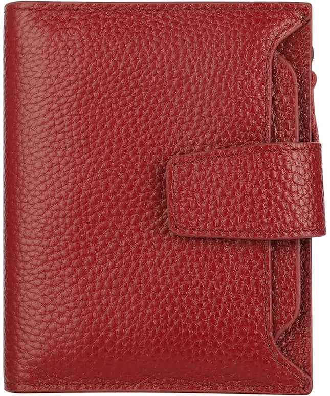 Lavemi Small Compact Women Wallet RFID Blocking Genuine Leather Bifold Purse with ID Windows