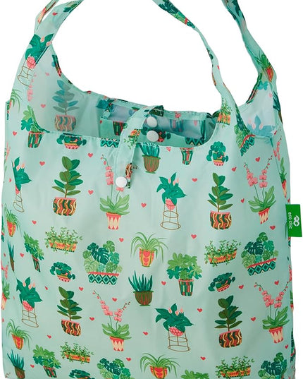 ECO CHIC Foldable Reusable Grocery Bags - Lightweight, Recycled & Reusable Shopping Bag - Waterproof Packable Tote