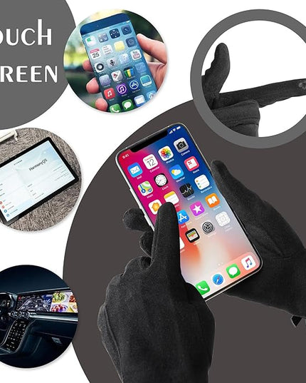 Vagasi Winter Gloves for Women, Touch Screen Cold Weather Thermal Warm Windproof Gloves, Soft Thick Fleece Lining Glove