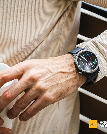AGM Legion Rugged Smart Watch for Men, 5ATM Waterproof, Shockproof & Drop-proof, 100+ Sports Modes, Bluetooth Calling, Compass, Barometer & Altimeter, 1.43" AMOLED Display, Heart Rate & Sleep Tracking