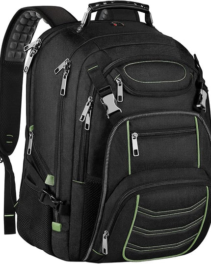 Travel Laptop Backpack,Extra Large 18.4 Inch Laptop RFID Anti Theft TSA Friendly Backpack with USB Charging Port,Water Resistant Backbag,Heavy Duty Computer Bag for Women Men,21.2*15.5*11.5 inch Green