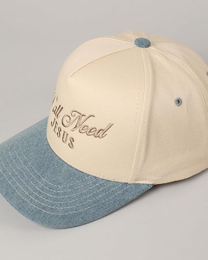 MIRMARU Two-Tone Vintage Canvas Trucker Hats for Men & Women, Adjustable Size Baseball Caps with Trendy Embroidered Design