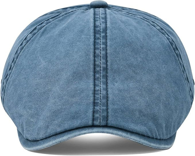VOBOOM Cotton Washing Flat Cap Cabbie Hat Gatsby Ivy Irish Hunting Newsboy