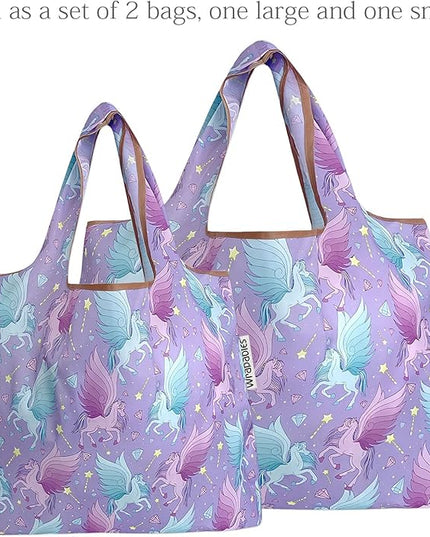 allydrew Large Foldable Tote Nylon Reusable Grocery Bags