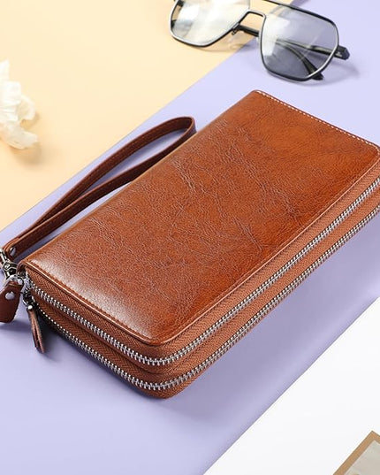 Lavemi Small Compact Women Wallet RFID Blocking Genuine Leather Bifold Purse with ID Windows