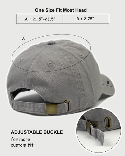 Utmost Unisex Classic Low Profile Cotton Baseball Cap Plain Blank Camoflauge Soft Unconstructed Adjustable Size Dad Hat (Grey)